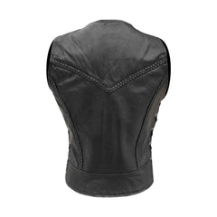 Gilet da Moto in pelle da donna Stechmoto ST 1155 Vintage Custom & Café Race ST