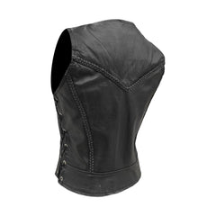 Gilet da Moto in pelle da donna Stechmoto ST 1155 Vintage Custom & Café Race ST