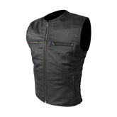Gilet da Moto in pelle da Uomo Stechmoto ST 1185 Vintage Custom & Café Race ST