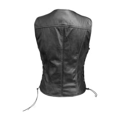 Gilet Moto in pelle donna Stechmoto ST 1206 ZXP Vintage Custom & Café Race ST