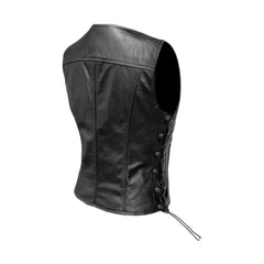 Gilet Moto in pelle donna Stechmoto ST 1206 ZXP Vintage Custom & Café Race ST