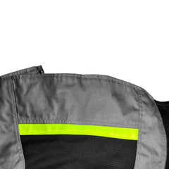 Moto Giubbotto estivo in tessuto Stechmoto ST 851 AIR H2Out 2 Strati Grigio-Nero-Flu/Giallo ST
