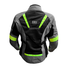 Moto Giubbotto estivo in tessuto Stechmoto ST 851 AIR H2Out 2 Strati Grigio-Nero-Flu/Giallo ST