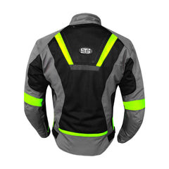 Giubbotto da moto estivo in tessuto stechmoto ST 851 AIR H2Out Nero-Grigio-flu ST