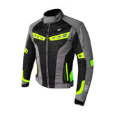 Giubbotto da moto estivo in tessuto stechmoto ST 851 AIR H2Out Nero-Grigio-flu ST