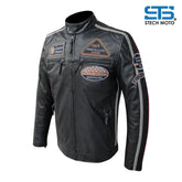 Giacca in pelle da Uomo Stechmoto ST 1510 Vintage Custom & Café Race - Am Moto-Abbigliamento Moto
