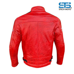 Giubbotto Moto in pelle da Uomo Stechmoto ST 1735 Vintage Custom & Café Race - Am Moto-Abbigliamento Moto