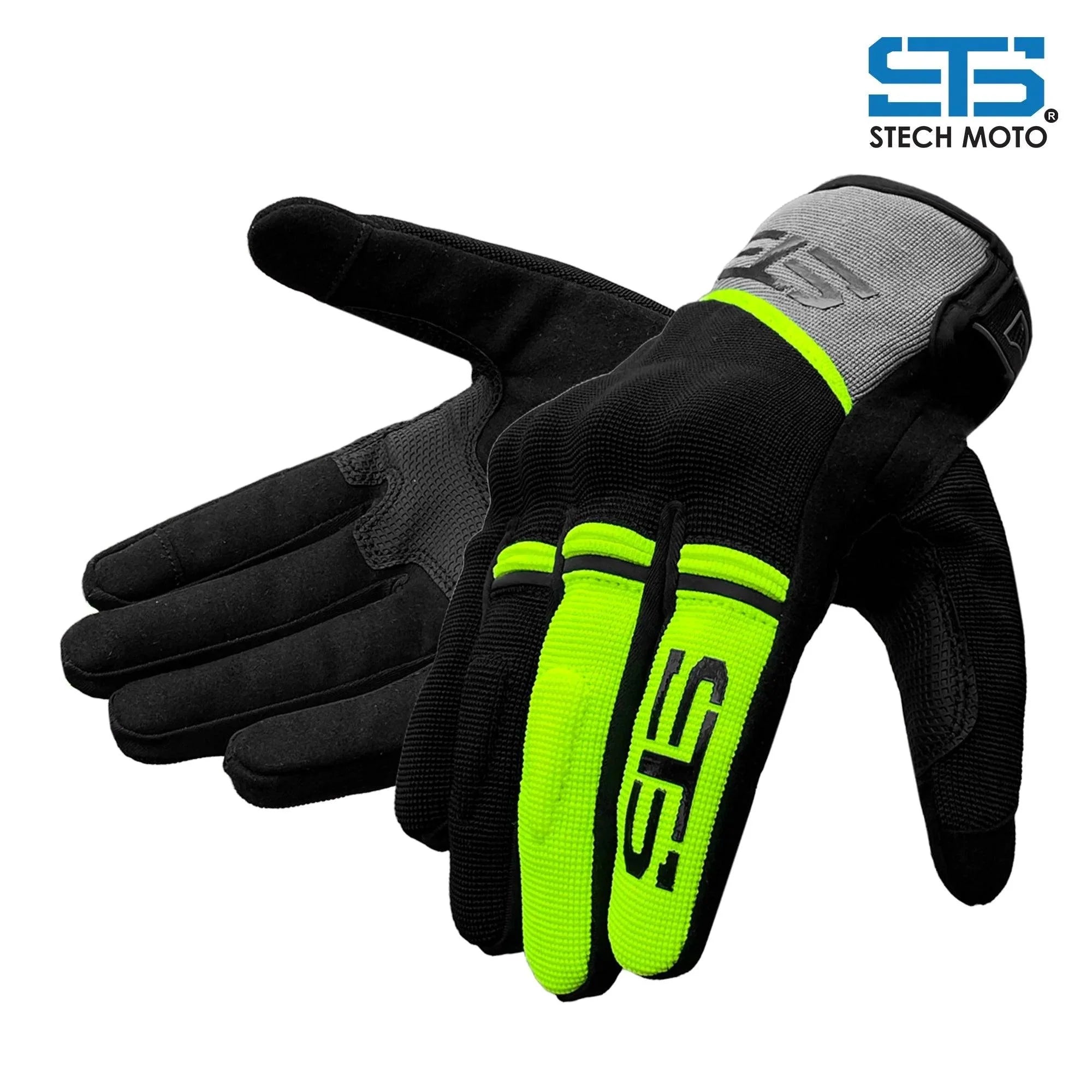 Guanti da Moto in tessuto Stechmoto F-835 Matt | Guanti da Moto cross Enduro Off-Road - Am Moto-Abbigliamento Moto
