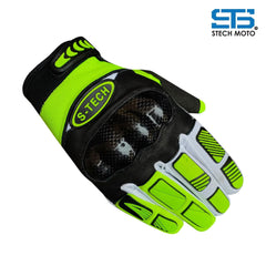 Guanti Moto in tessuto stechmoto ST 1122 Carbonio, moto cross enduro, Off-Road