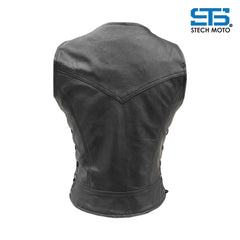 Moto Gilet in pelle da donna Stechmoto ST 1160 Vintage Custom & Café Race