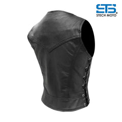 Moto Gilet in pelle da donna Stechmoto ST 1160 Vintage Custom & Café Race