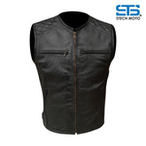 Moto Gilet in pelle da Uomo Stechmoto ST 1170 Vintage Custom & Café Race