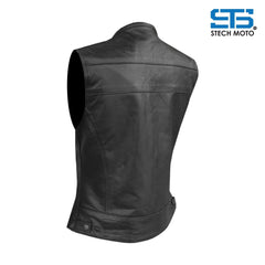 Gilet da Moto in pelle da donna Stechmoto ST 1180 Vintage Custom & Café Race