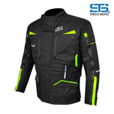 Giacca Moto in tessuto da uomo Stechmoto ST 825 Volcano H2Out 3 strati e 4 stagione Nero-flu ST