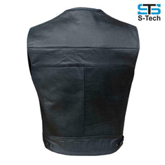 Gilet Moto in pelle da Uomo Stechmoto ST 1180 Vintage Custom & Café Race ST