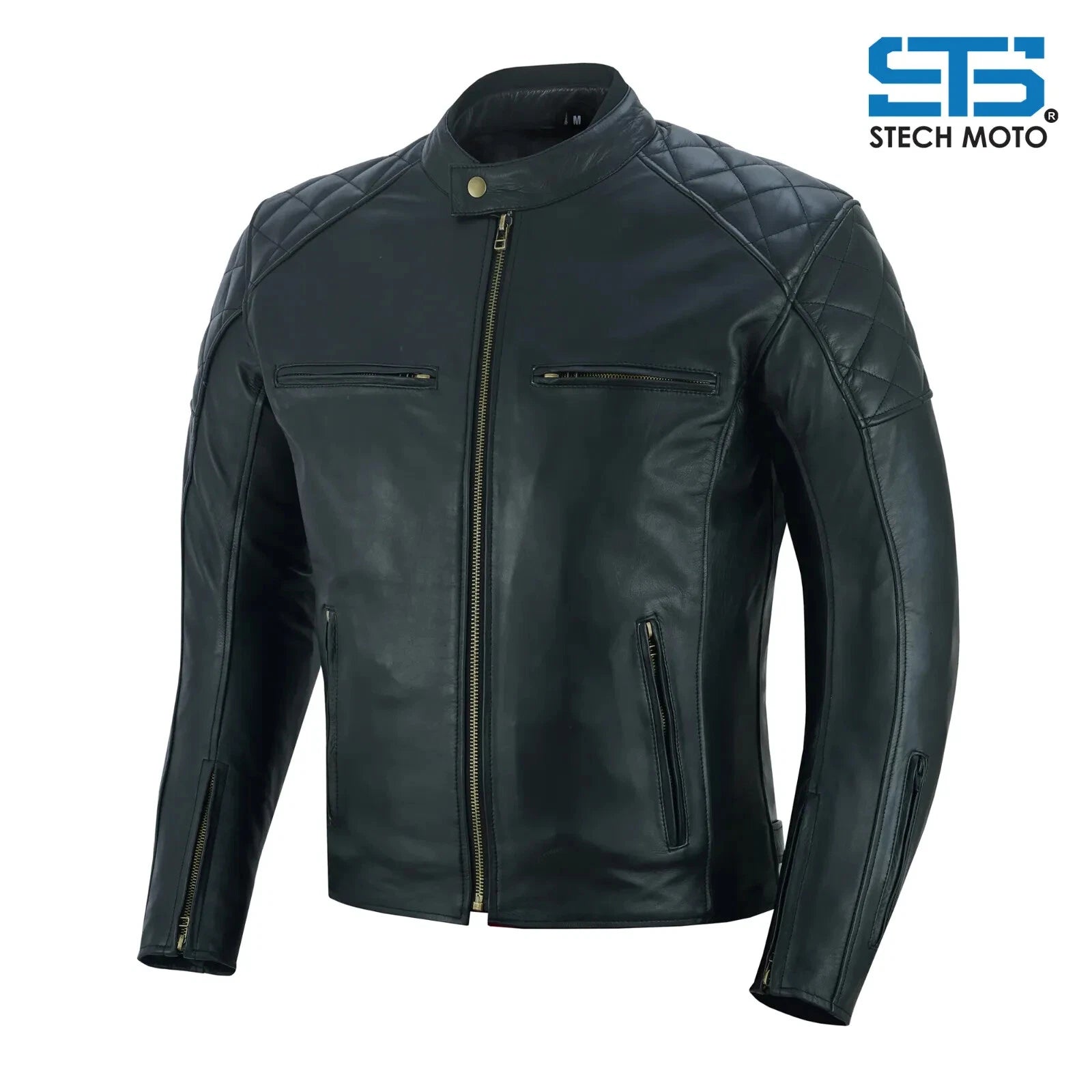 Moto giacca in Pelle Uomo Stechmoto ST-1710 Quintus Custom Vintage e Cafe Race