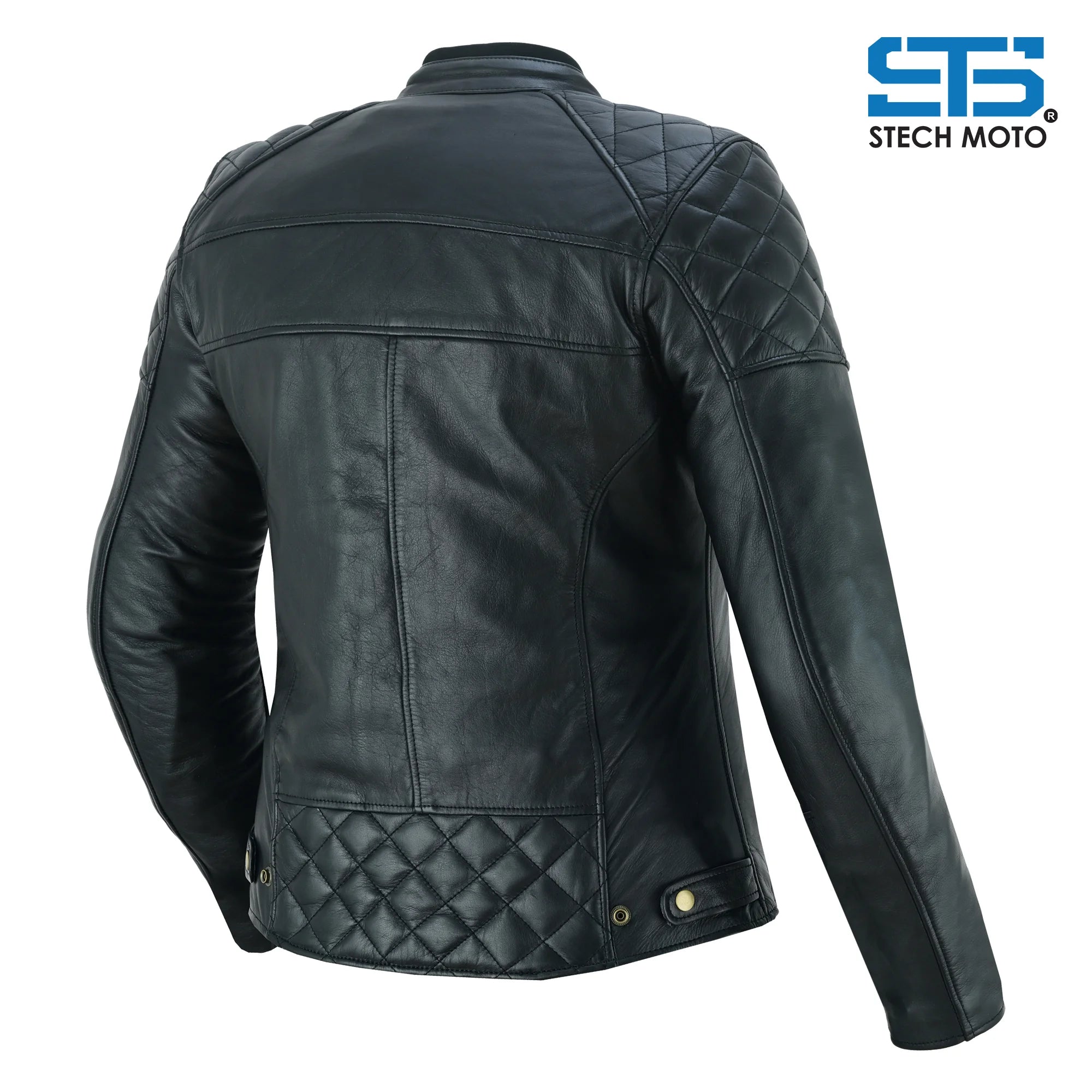 Moto giacca in pelle da donna S-tech ST 1710 Quintus custom e vintage cafe race