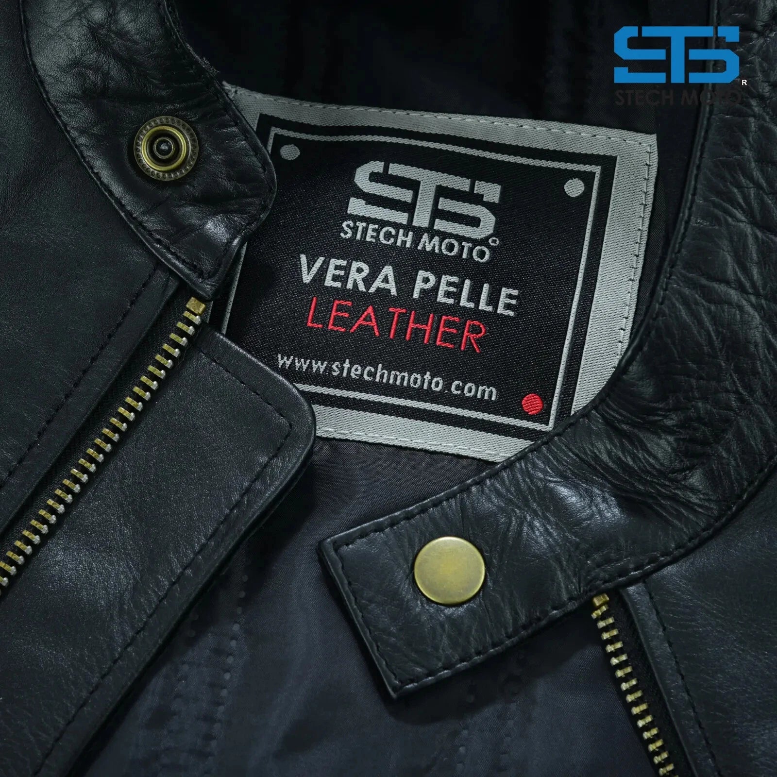 Moto giacca in Pelle Uomo Stechmoto ST-1710 Quintus Custom Vintage e Cafe Race