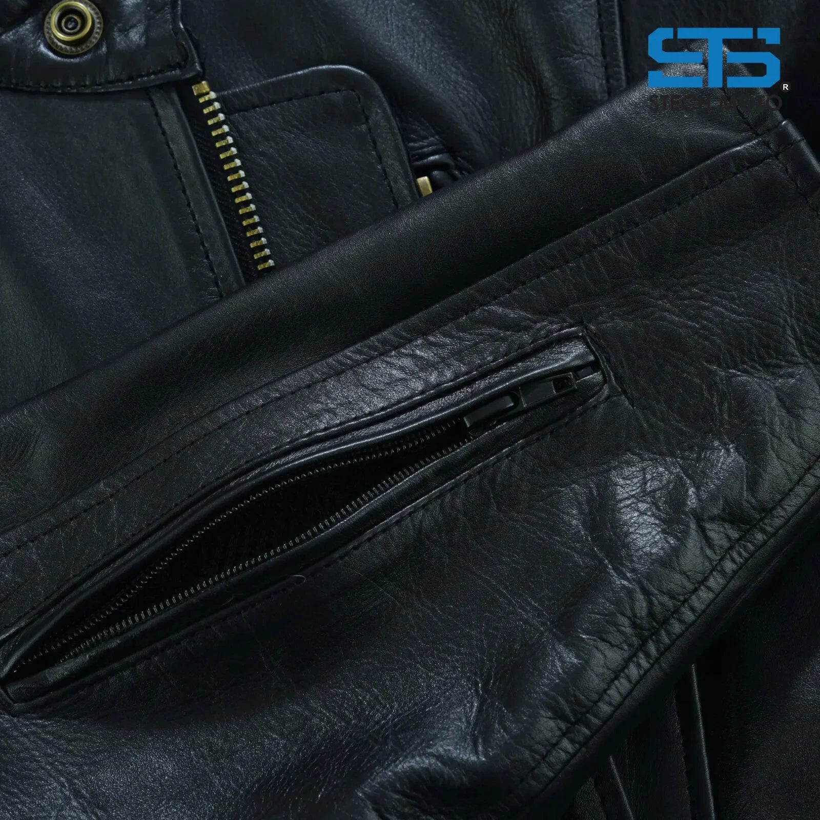 Moto giacca in Pelle Uomo Stechmoto ST-1710 Quintus Custom Vintage e Cafe Race