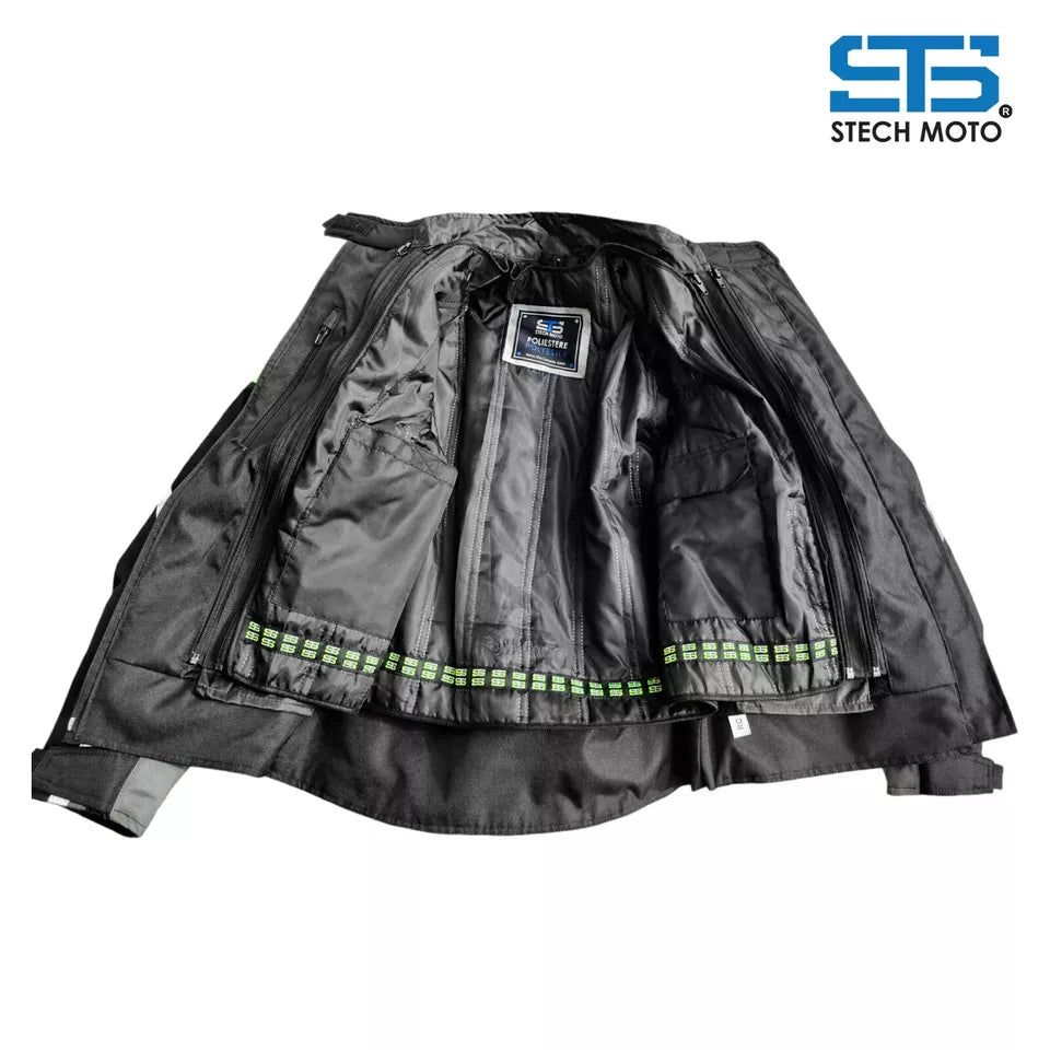 Giubbotto Moto in tessuto da uomo Stechmoto ST 1602 H2Out 3-strati 4 Stagioni ST