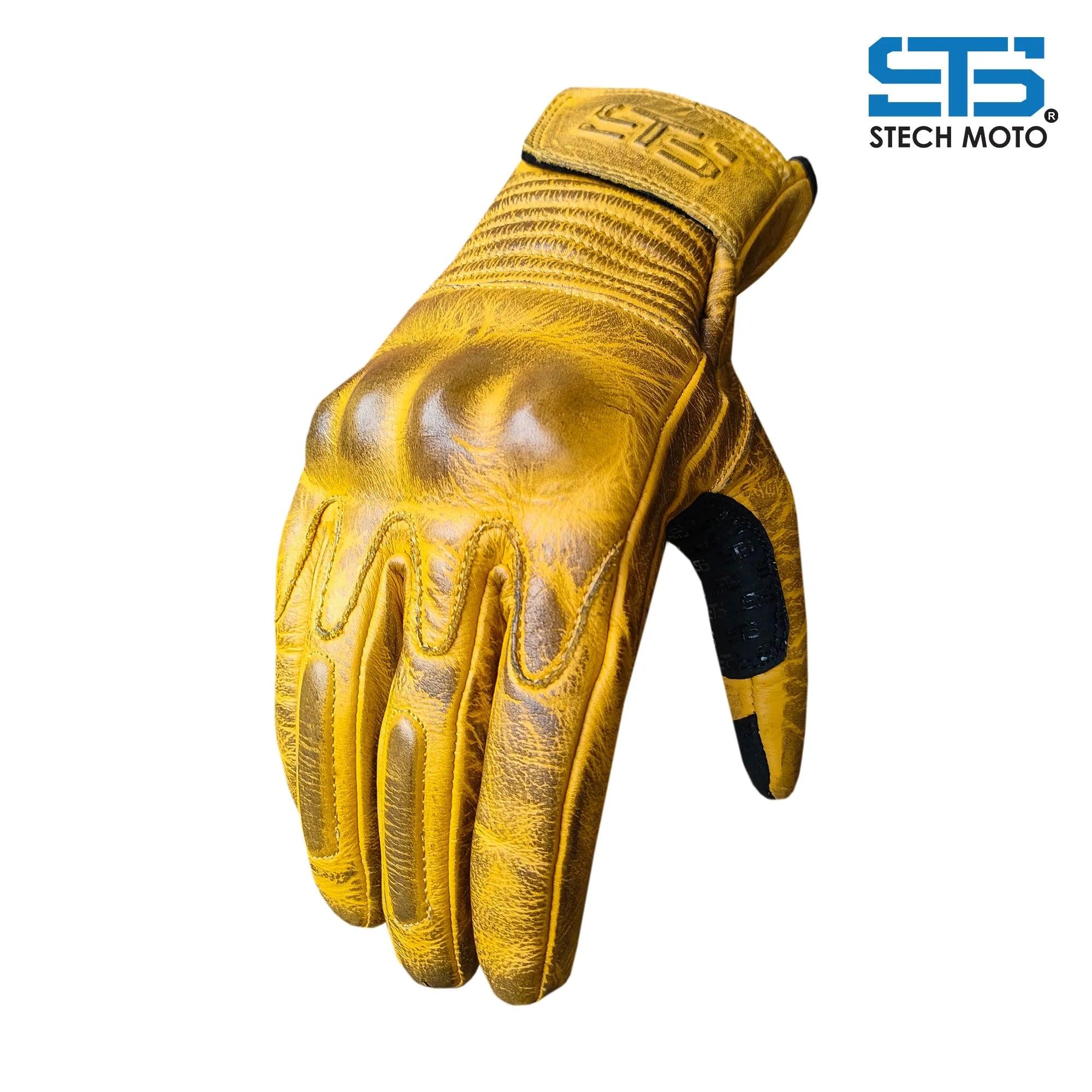 Moto Guanti in Pelle Stechmoto ST 1715 Neo-Phill Cafè Race, Custom e Vintage - Am Moto-Abbigliamento Moto