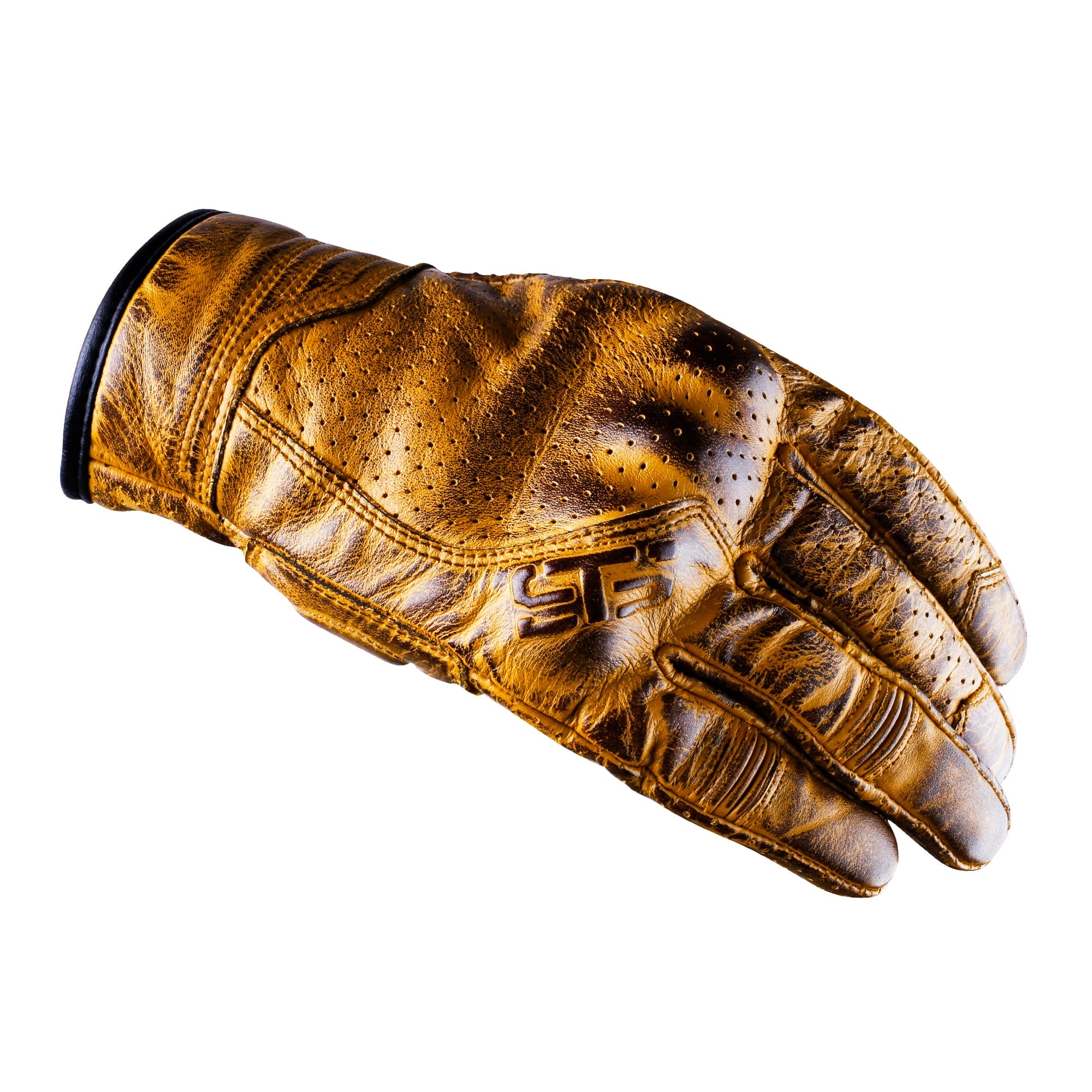 Guanti da Moto Pelle estivo Stechmoto ST 1720 Domino AIR Vintage Custom e Café Race ST