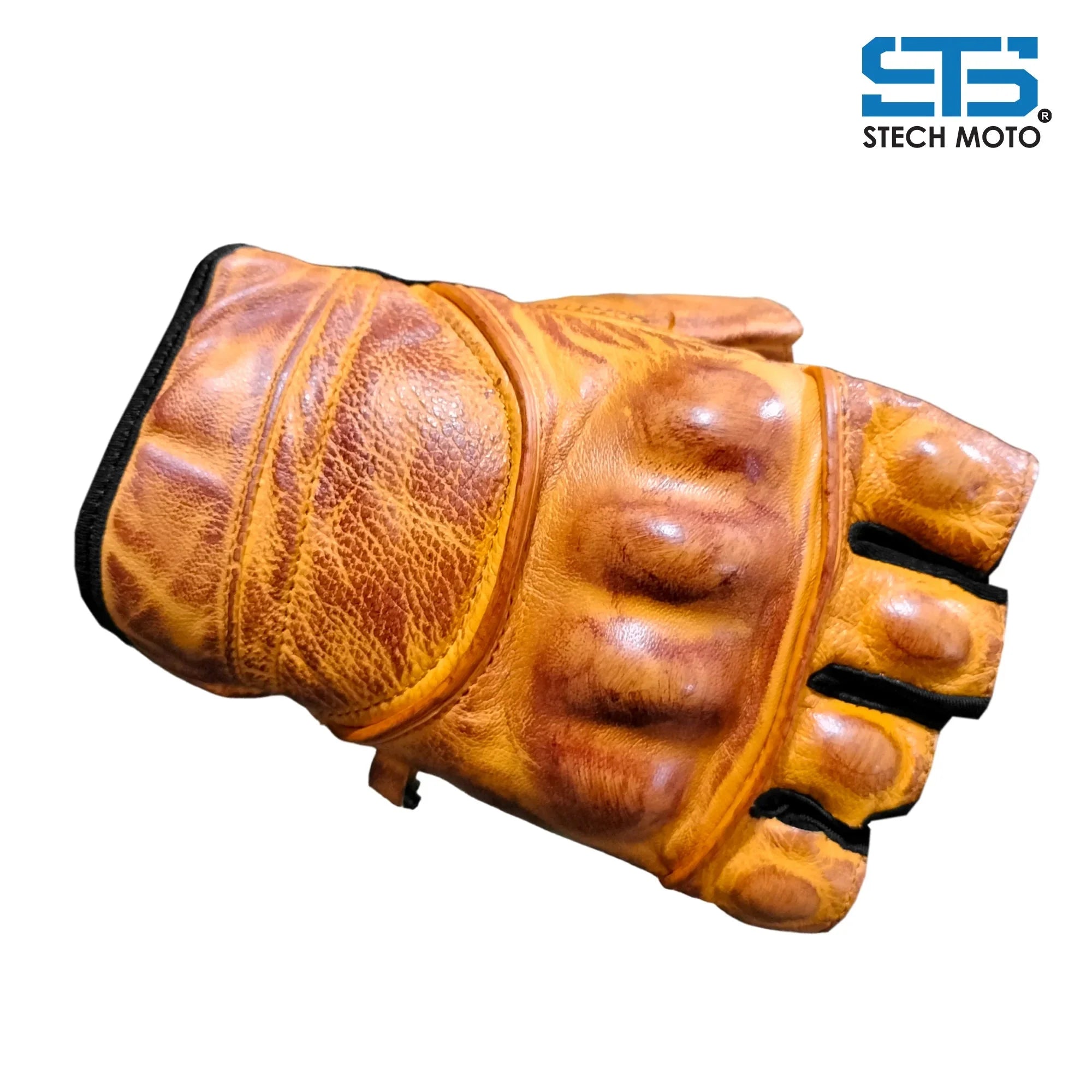 Moto guanti in pelle Stechmoto ST 005 Vintage custom e Café Race ST