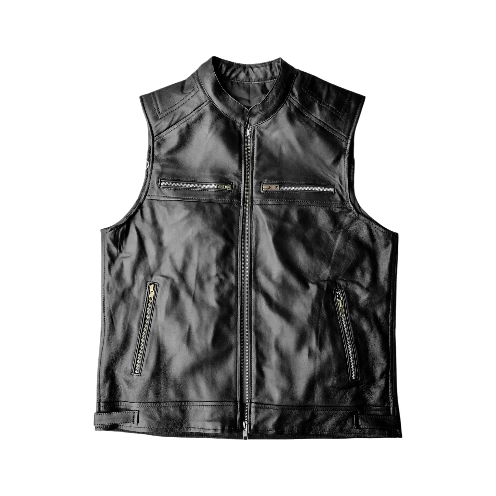 Moto Gilet in pelle da Uomo Stechmoto ST 1190 BZM Vintage Custom & Café Race ST