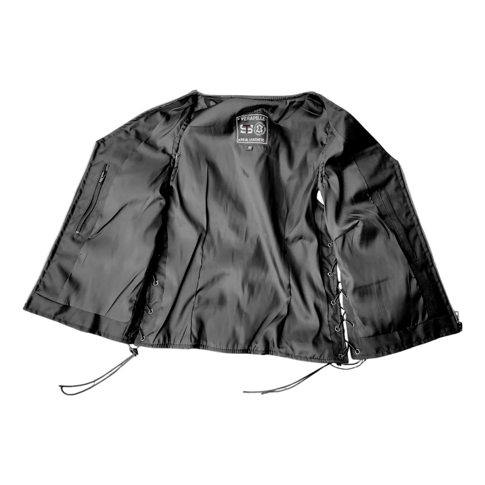 Gilet Moto in pelle donna Stechmoto ST 1206 ZXP Vintage Custom & Café Race ST