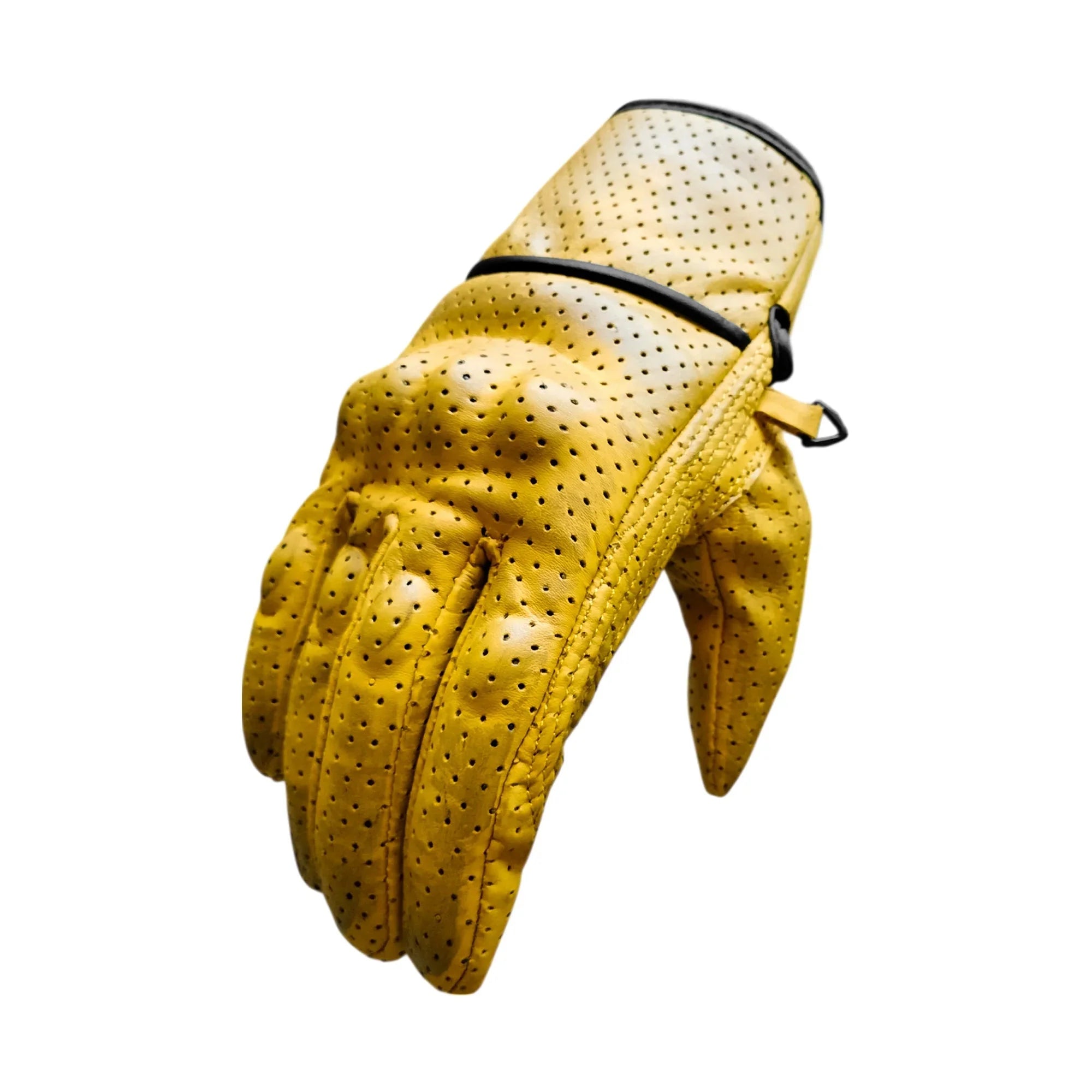 Guanti da moto in Pelle Stechmoto ST 1710 AIR NRN Vintage Custom e Café Race ST