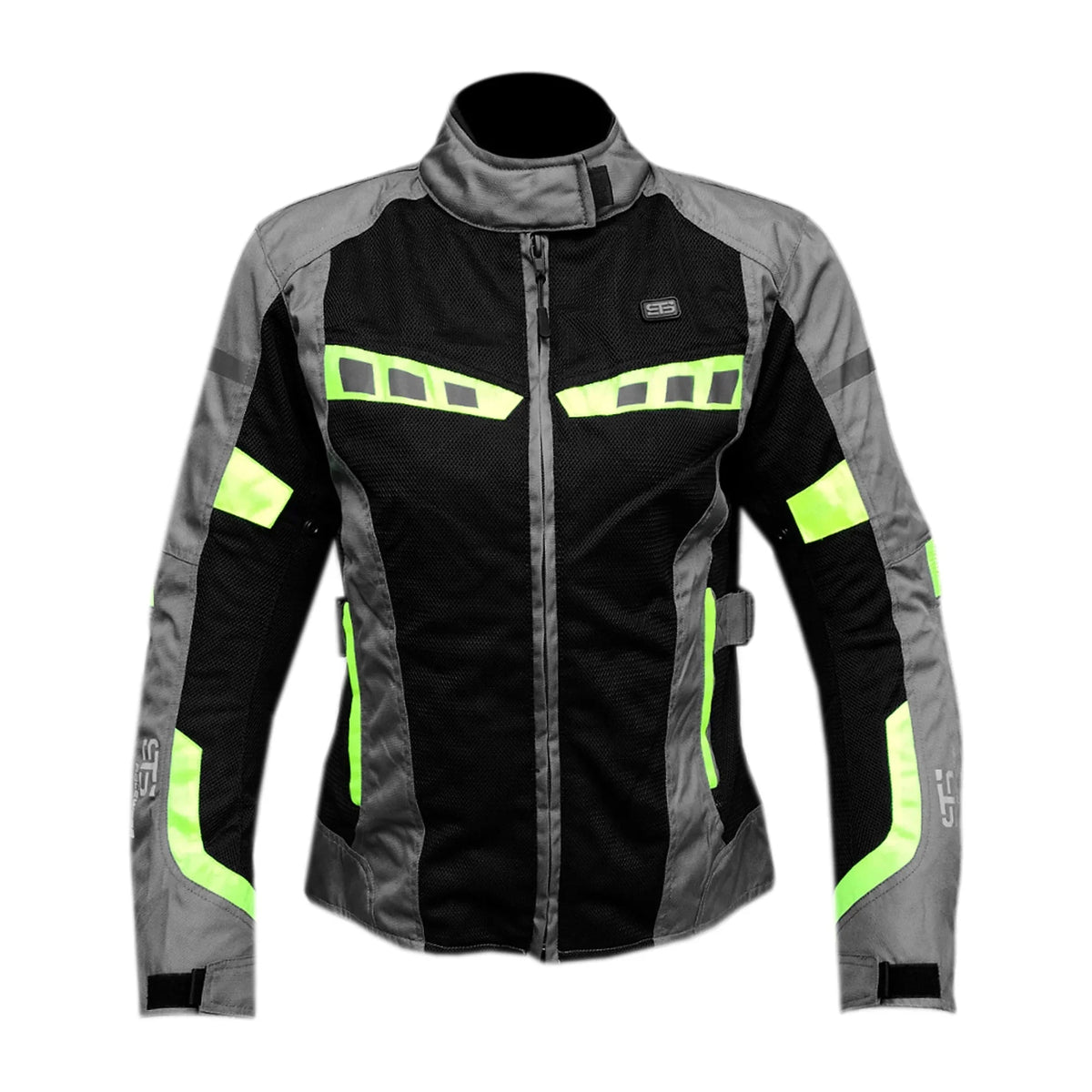 Moto Giubbotto estivo in tessuto Stechmoto ST 851 AIR H2Out 2 Strati Grigio-Nero-Flu/Giallo ST