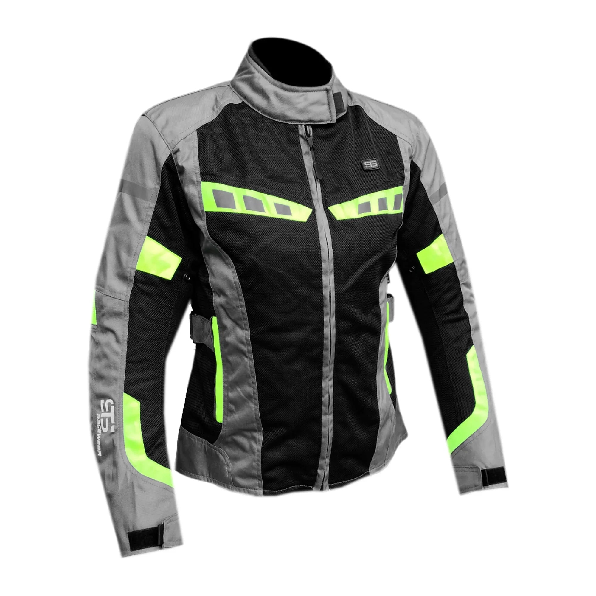 Moto Giubbotto estivo in tessuto Stechmoto ST 851 AIR H2Out 2 Strati Grigio-Nero-Flu/Giallo ST