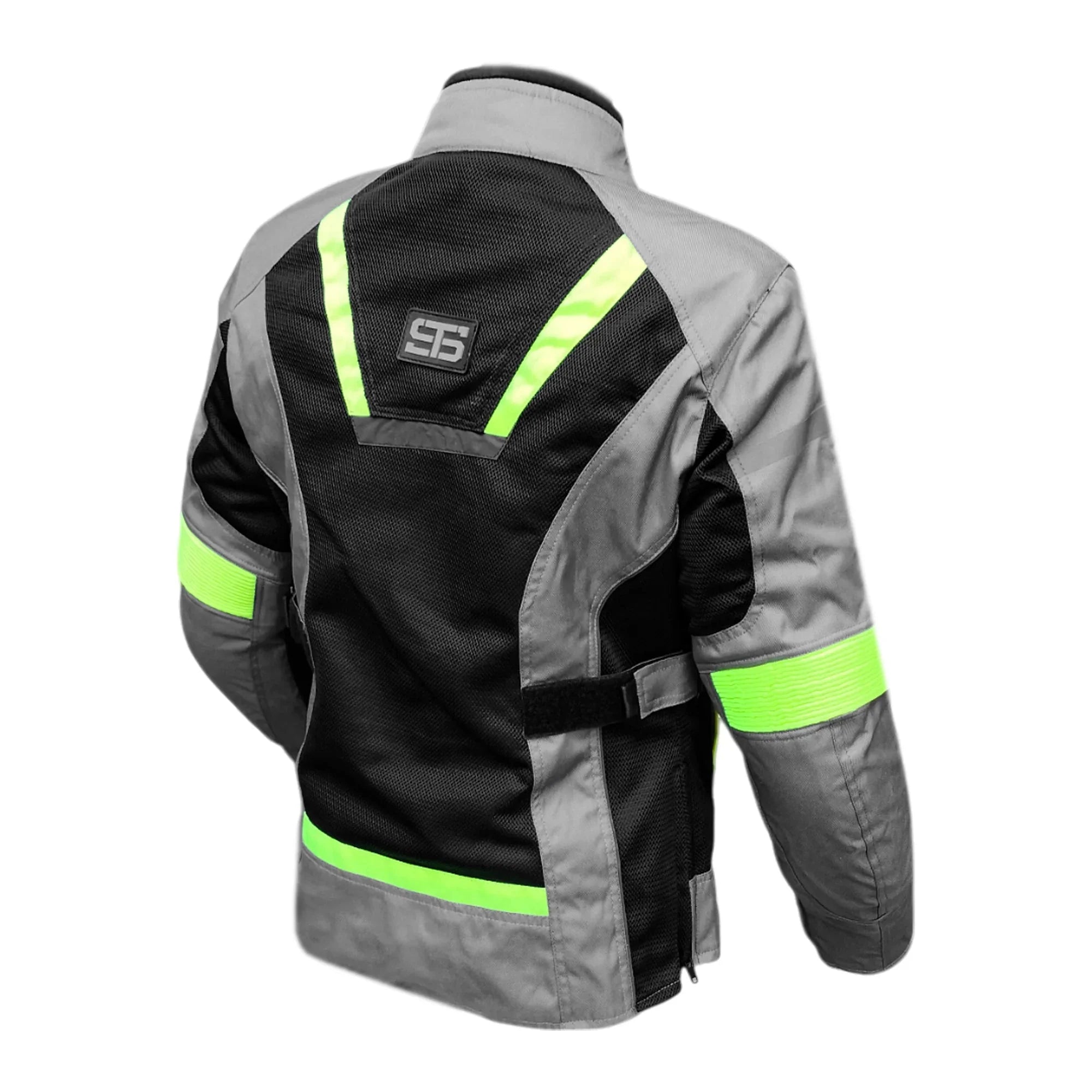 Moto Giubbotto estivo in tessuto Stechmoto ST 851 AIR H2Out 2 Strati Grigio-Nero-Flu/Giallo ST