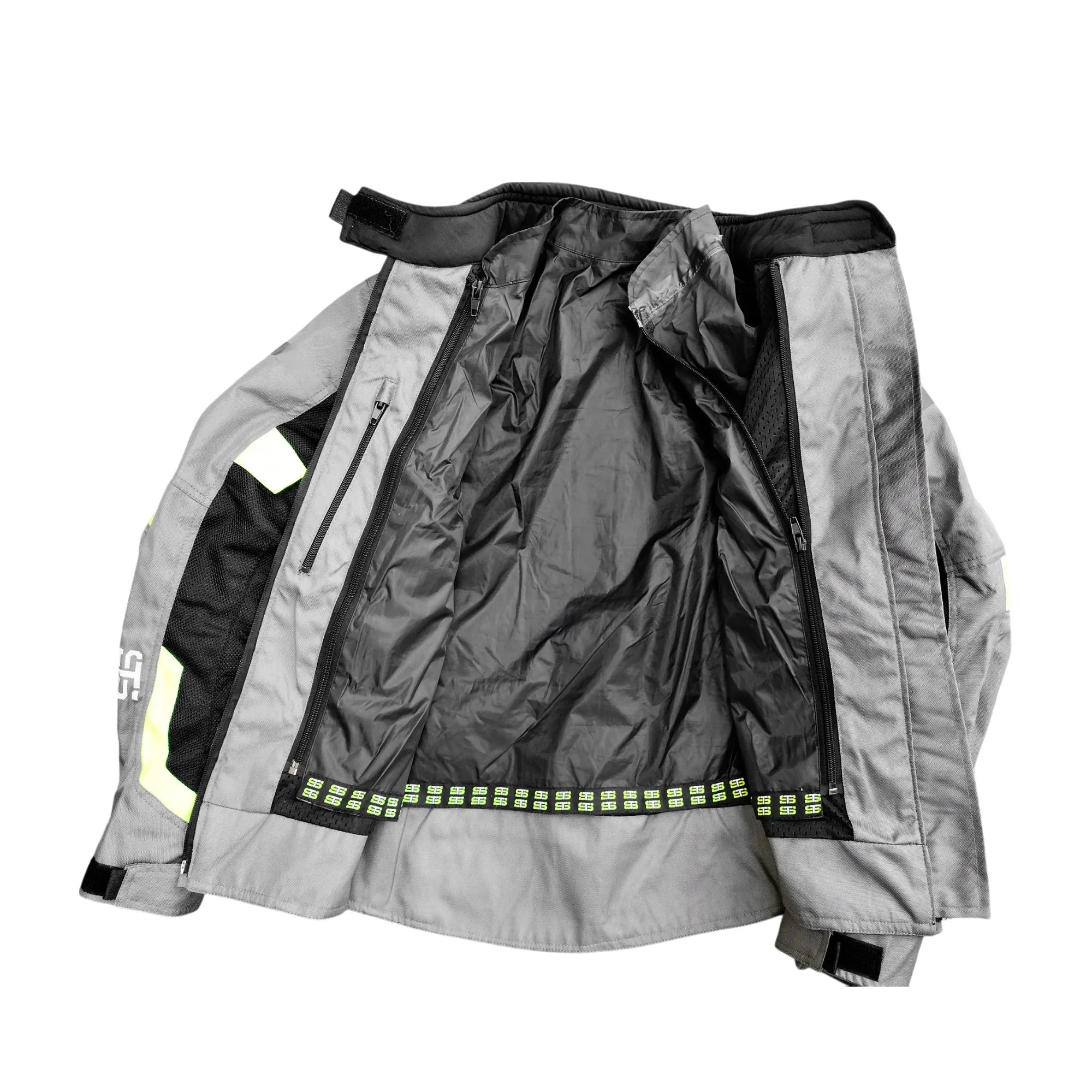 Moto Giubbotto estivo in tessuto Stechmoto ST 851 AIR H2Out 2 Strati Grigio-Nero-Flu/Giallo ST