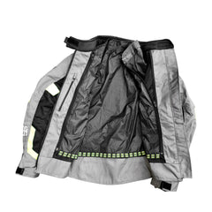 Moto Giubbotto estivo in tessuto Stechmoto ST 851 AIR H2Out 2 Strati Grigio-Nero-Flu/Giallo ST