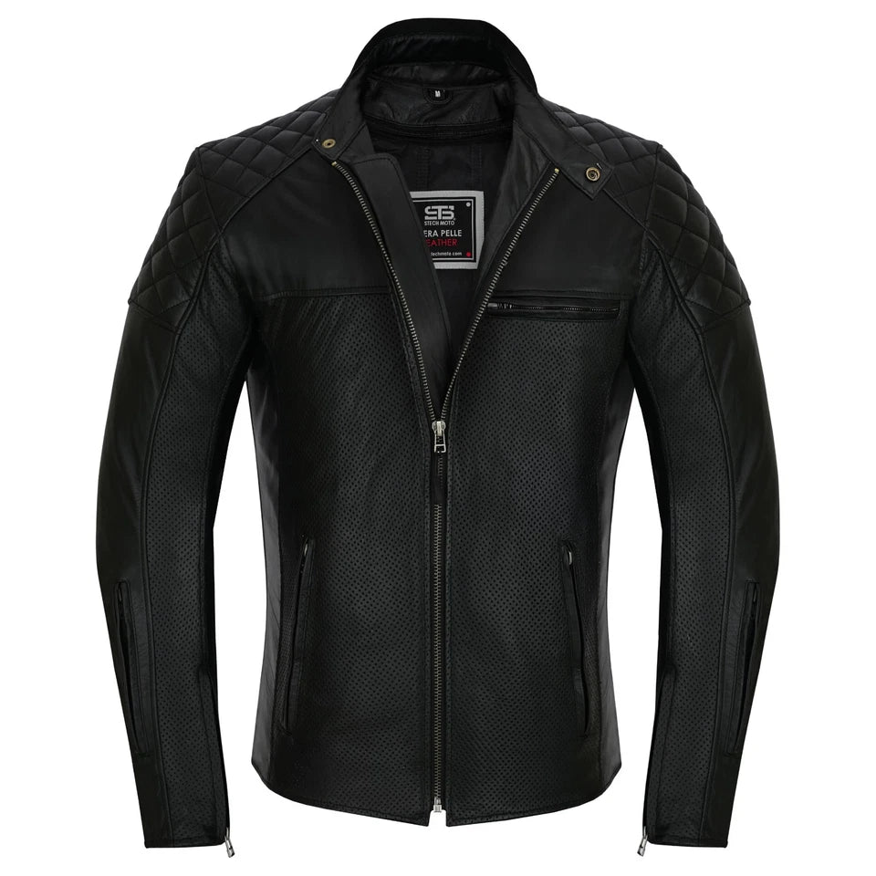 Giacca in pelle S-tech 1720 DOMINO AIR Vintage Café Race