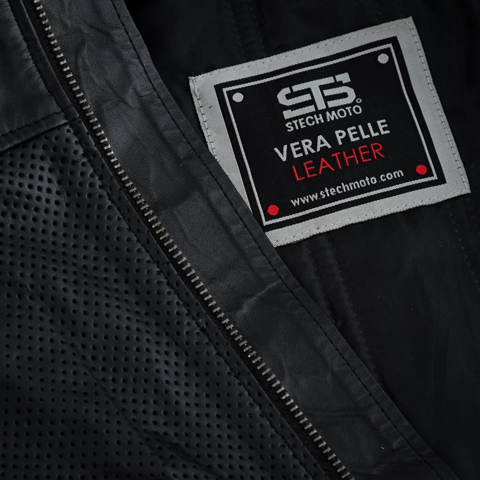 Giacca in pelle S-tech 1720 DOMINO AIR Vintage Café Race