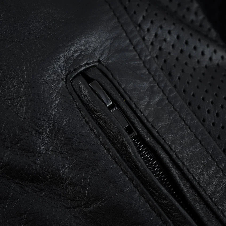 Moto giacca estivo in pelle uomo Stechmoto ST 1720 DOMINO AIR  Vintage Café Race ST