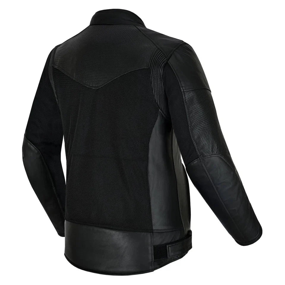 Moto giacca estivo in pelle e tessuto Stechmoto ST 1730 AIR Waves custom vintage Cafe Race ST