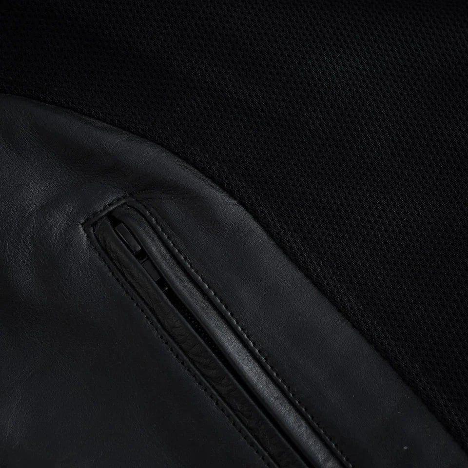 Moto giacca estivo in pelle e tessuto Stechmoto ST 1730 AIR Waves custom vintage Cafe Race ST