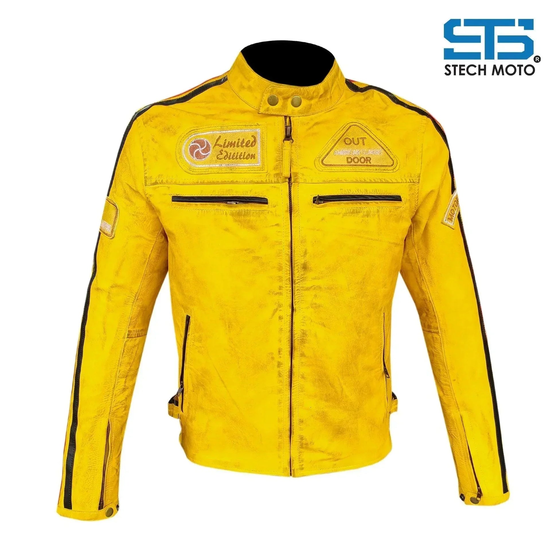 Giubbotto Moto in pelle da Uomo Stechmoto ST 1735 Vintage Custom & Café Race - Am Moto-Abbigliamento Moto