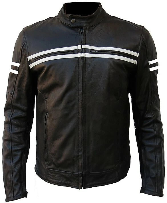 Giacca da moto di pelle ST 1760 Storm Custom e Vintage Cafè Race