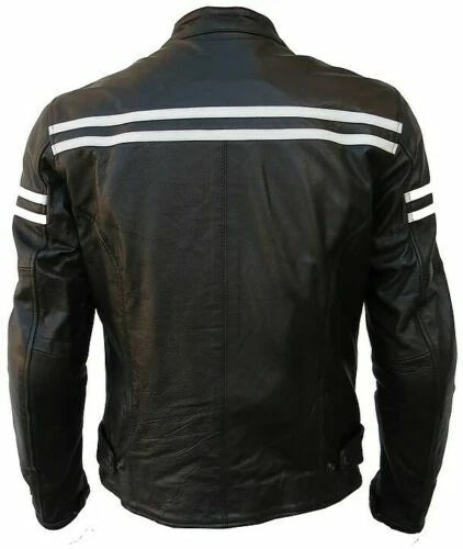 Giacca da moto di pelle ST 1760 Storm Custom e Vintage Cafè Race