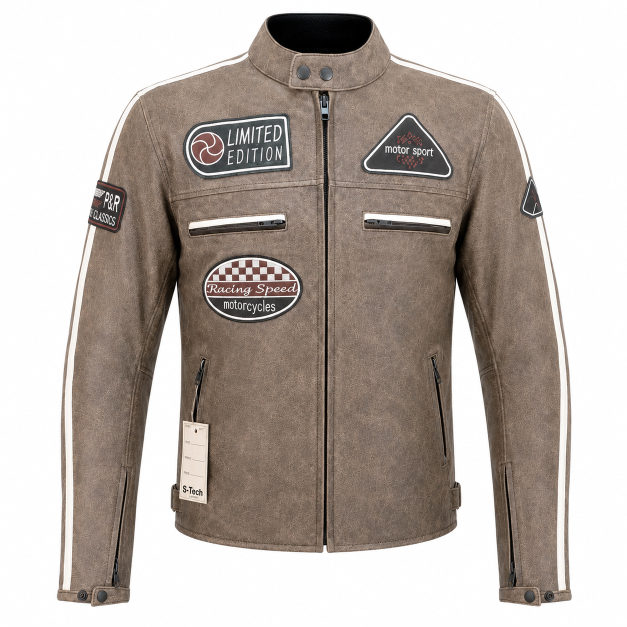 S-tech 1735 moto giubbotto di pelle Vintage Custom & Café Race