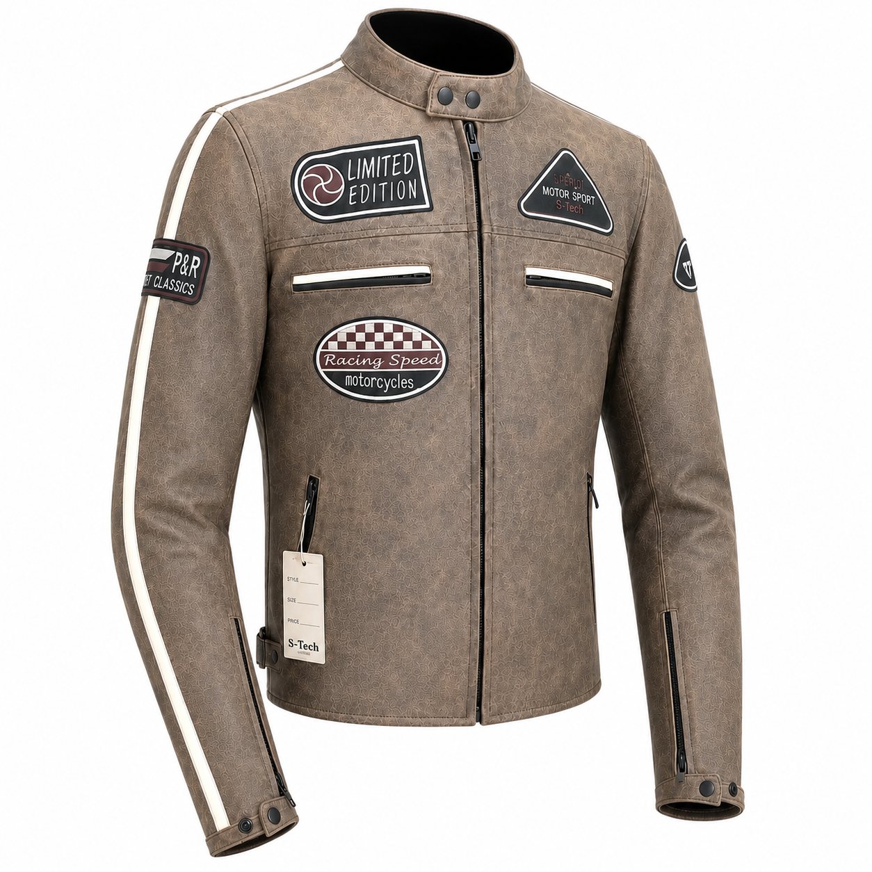 S-tech 1735 moto giubbotto di pelle Vintage Custom & Café Race