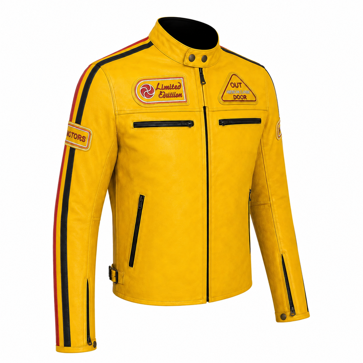S-tech 1735 moto giubbotto di pelle Vintage Custom & Café Race