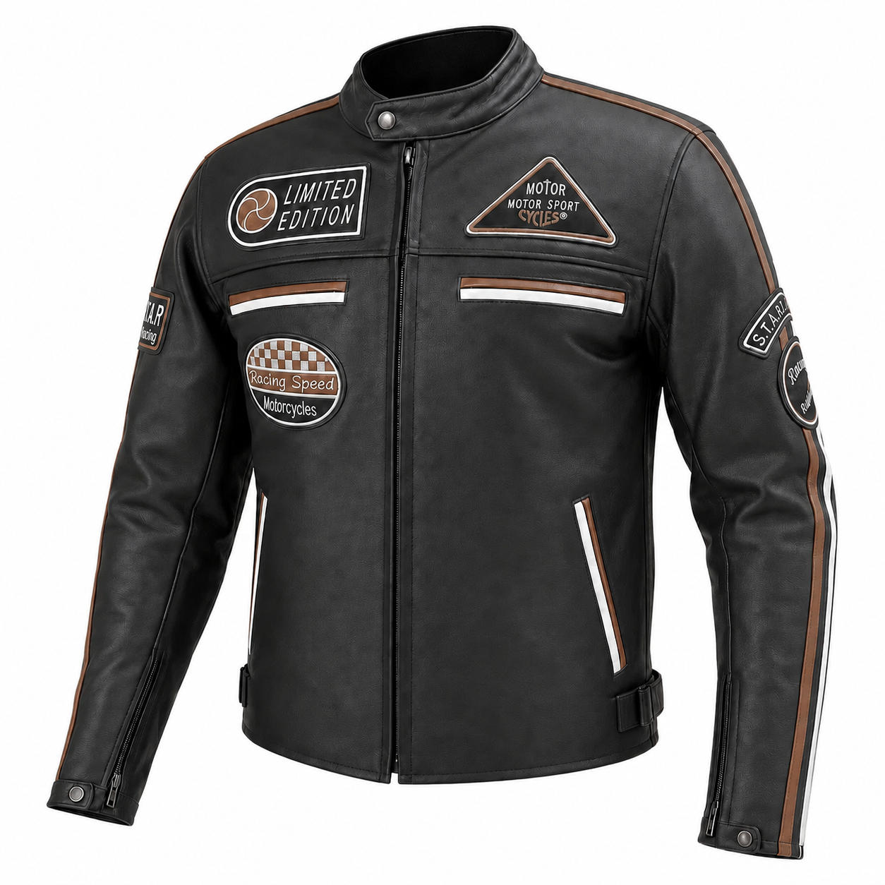 S-tech 1735 moto giubbotto di pelle Vintage Custom & Café Race