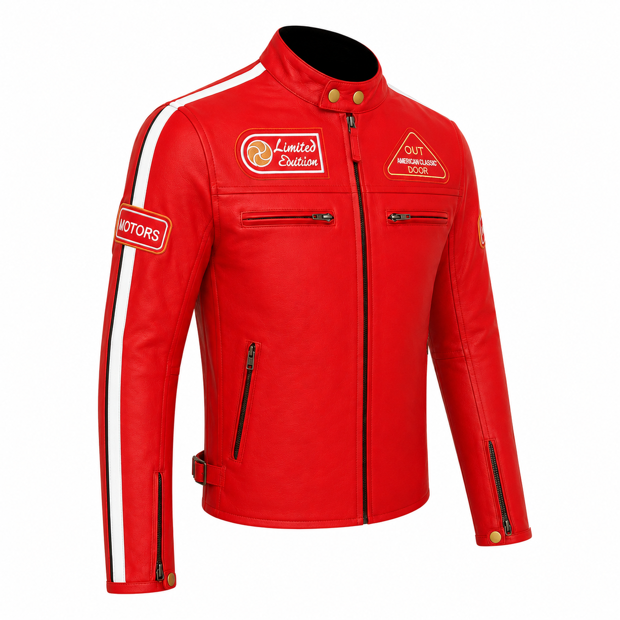 S-tech 1735 moto giubbotto di pelle Vintage Custom & Café Race