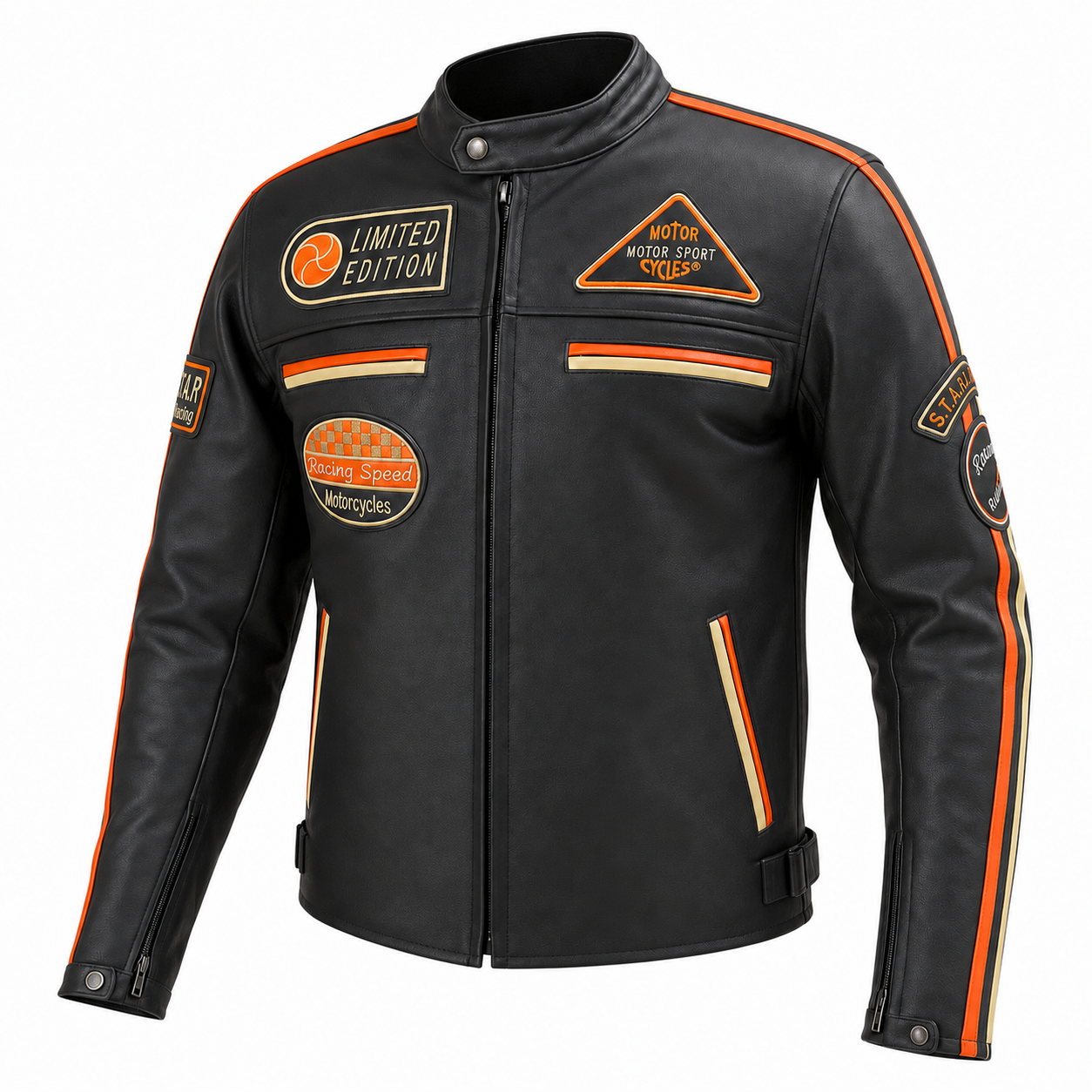 S-tech 1735 moto giubbotto di pelle Vintage Custom & Café Race