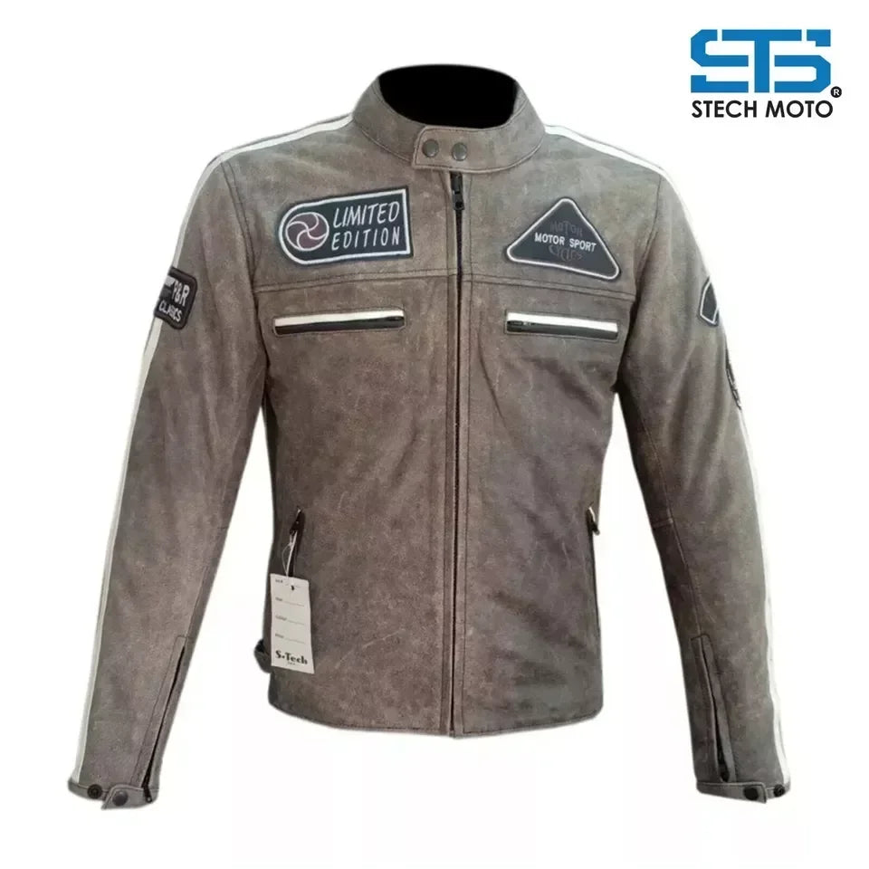 Giubbotto Moto in pelle da Uomo Stechmoto ST 1735 Vintage Custom & Café Race ST
